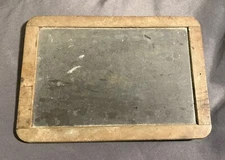 Antique Child's School House Slate Chalkboard Writing Wood Frame Double Sided