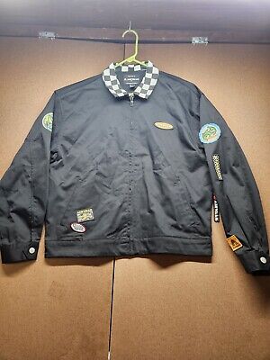 FOREVER 21 AIRWALK JACKET MEN LRG BLACK COTTON ROCKABILLY FOREVER 21 AIRWALK JACKET MEN LRG BLACK COTTON ROCKABILLY