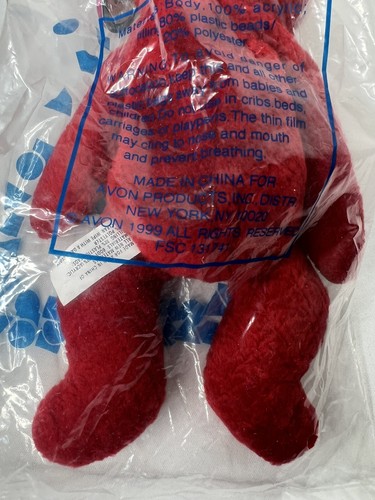 Vintage Avon Full O’ Beans Plush Cody The Bear Red February New 1999 Beanbag - Picture 6 of 8