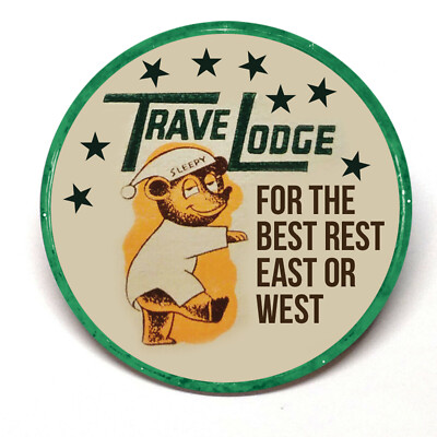 Travelodge Sleepy Bear Advertising Pocket Mirror