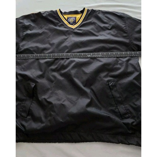 Vintage Steve and Barry's Lined Black Yellow Pullover Jacket Men's XL clean - Picture 6 of 10