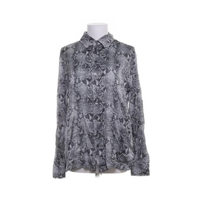 Vanilia, Bluse, Größe: 34, Blouse Python shirt, Grau/Schwarz/Weiß, Viskose #364