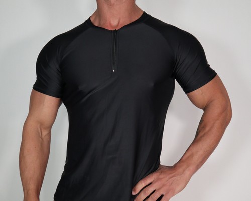 ZIP NECK MEN'S COMPRESSION SHIRT SIZE XL - Afbeelding 1 van 5