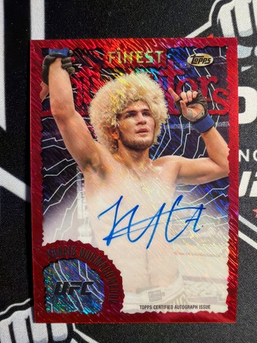 2024 Topps Finest UFC Khabib Nurmagomedov Intimidators Red Shimmer #IA-KNU Auto