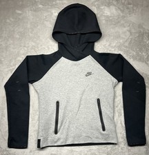 Nike Tech Fleece Funnel Hoodie Womens Medium Gray Pullover Sweatshirt 617186-012