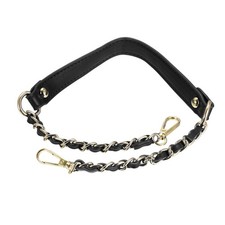 2 Pcs 24" Black Purse Chain Strap HANDBAG Shoulder Replacement Strap Gold Chain