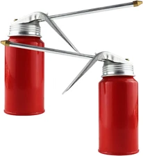 2PCS Oil Can Pump Oiler, Tank Pump Lubricator, Engine Oil Dispenser, 200Ml Gun O