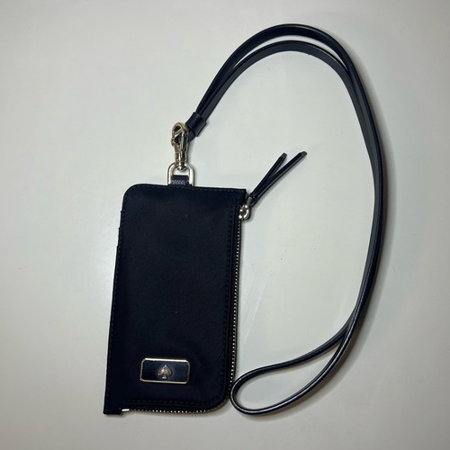 Custodia per carte d'identità Kate Spade New York L-Zip Dawn cordino nero