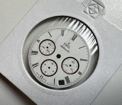 EBEL 1911 El Primero Classique Chronograph Zifferblatt Weiß f. Bicolor Oder Gold