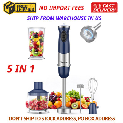 1000W 5 Speed 5 In 1 Immersion Electric Hand Blender Stick Chopper Mixer Juicer