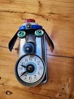 Boss Brown Dog Wall Clock Found Junk Art Mixed Media