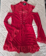 Killstar Blood Vow Lace Dress Blood Size L NWT Gothic Punk