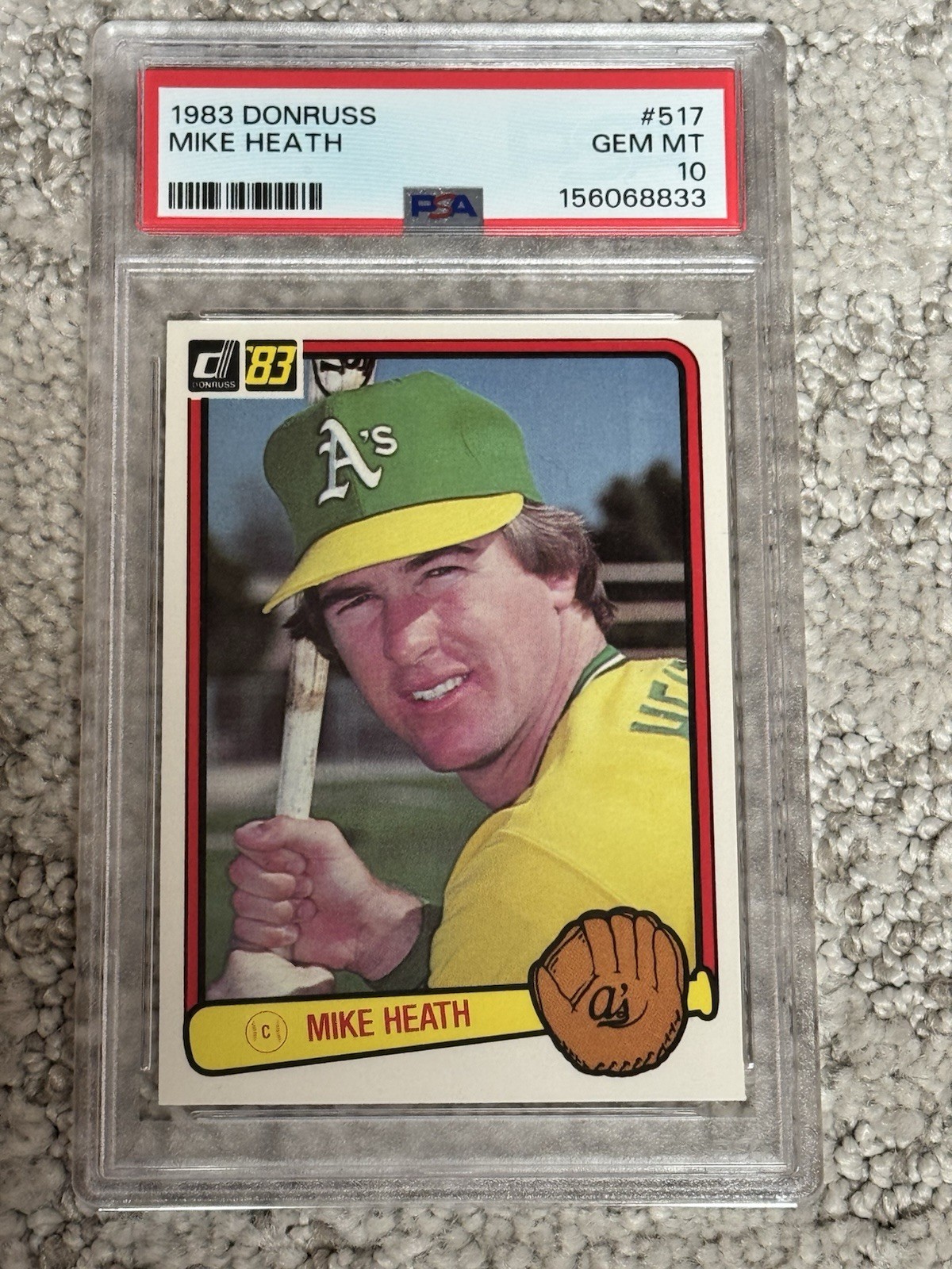 PSA 10 BASEBALL CARD 1983 DONRUSS MIKE HEATH OAKLAND A’S