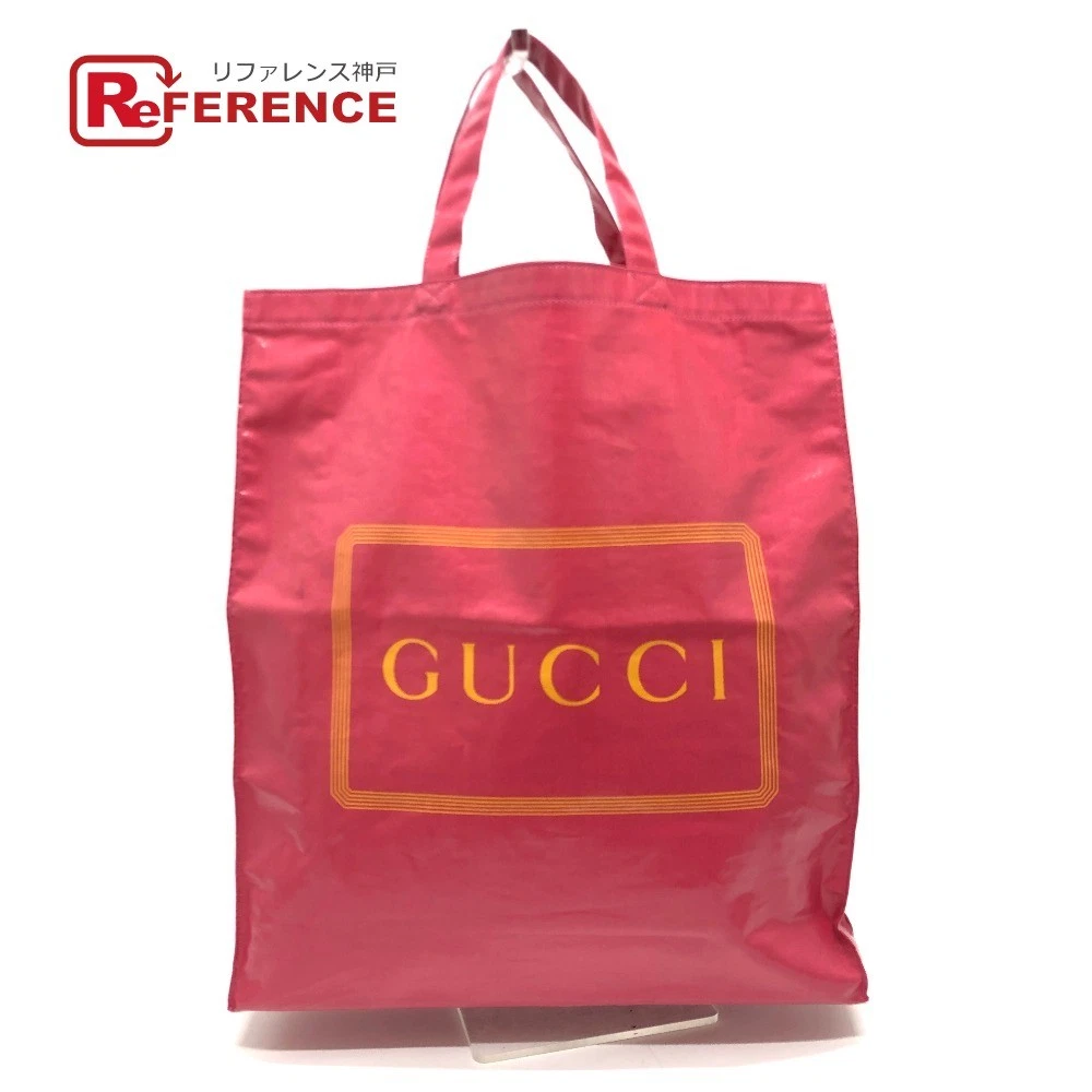 Borsa tote Y0719 Gucci logo rivestita in tela rosa usata