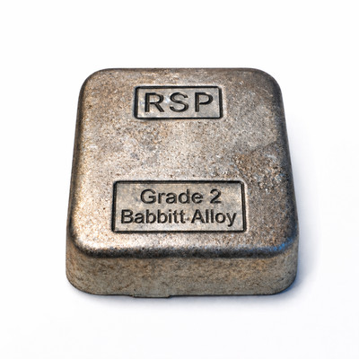 Rock Shot Products Grade 2 Babbitt Alloy   High Speed Nickel Babbitt (4X)   1 lb