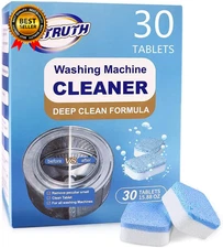 Washing Machine Cleaner Descaler 30 Pack Deep Cleaning Washer Cleaner Tablets 