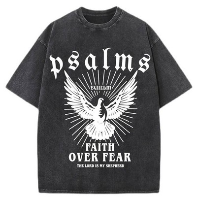 100% Cotton Oversized T-Shirt, Psalms Dove Vintage Streetwear Unisex Tee