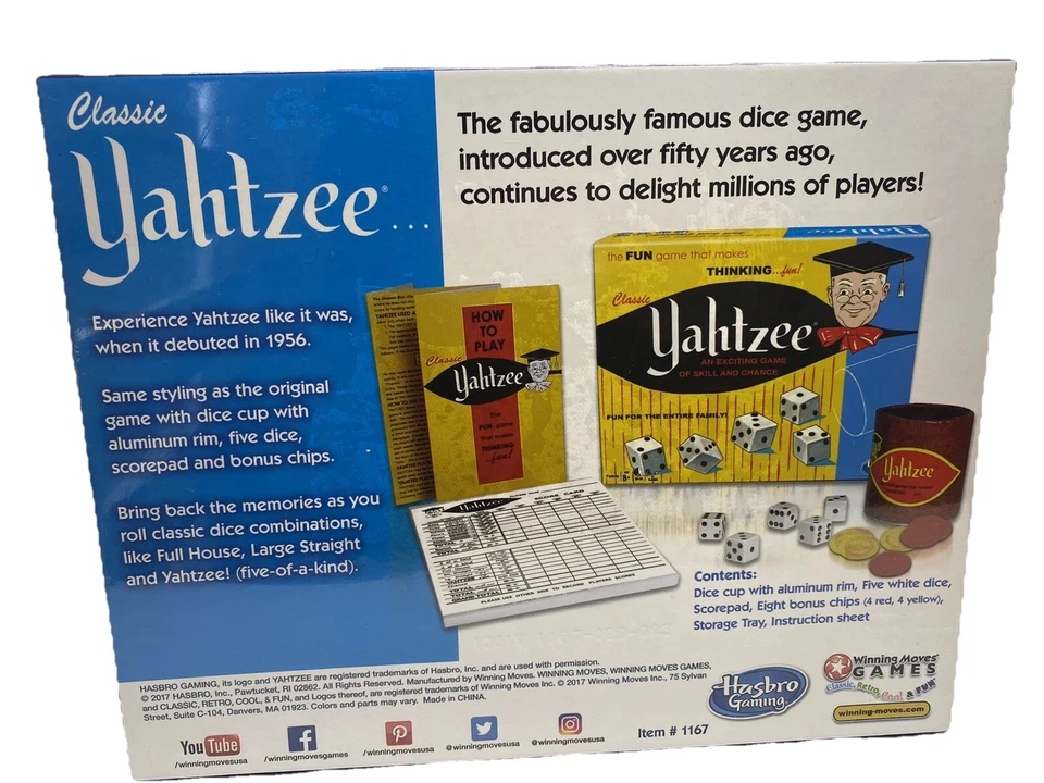 Clásico Yahtzee, un emocionante juego de habilidad y oportunidad juego de dados familiares divertido Foto 2 de 4