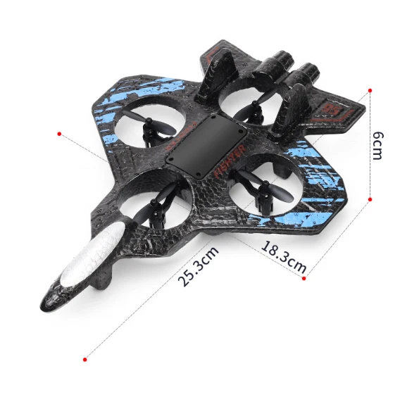 360° Flip RC Plane Toy Drone Remote Control Glider Jet Flying 2.4G LED Light UK - Image 4 of 4