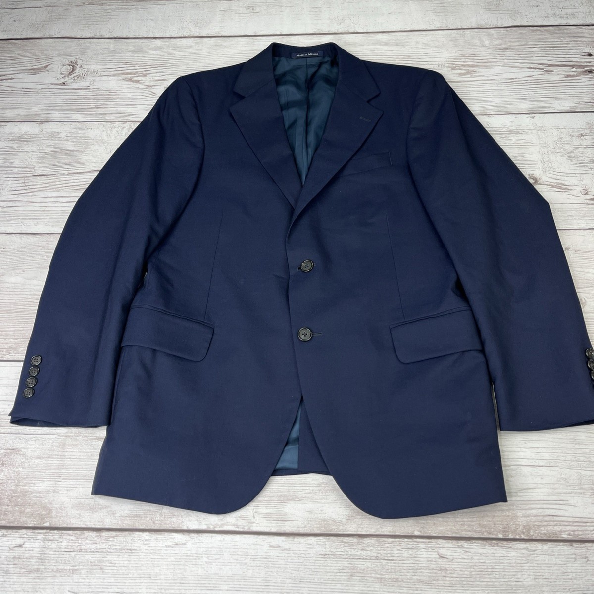 Blazer Costume Homme Vintage Haband - Bleu Marine Taille 40 - Paterson NJ - Veste 2 Boutons