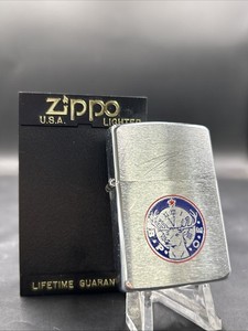 2002 Zippo BPOE Elks Brushed Chrome Lighter, XII W/original Black Box. ML