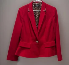 NWT John Meyer of Women’s Lined Red Blazer Jacket Size 10