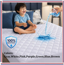 100 Waterproof Mattress Protector Quilted Mattress Pad Cover Breathable Fitted