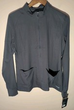 Medcouture Insight Full Zip 2 Pocket Scrub Jacket S Gray Moisture Wicking Soft