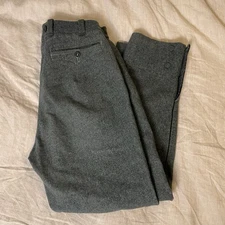 WWII SWEDISH SWISS OR GERMAN ARMY MILITARY WOOL PANTS 1940s TROUSERS PANTS