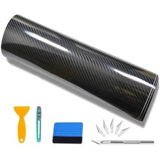 6D Carbon Folie Auto Motorrad Fahrrad selbstklebend 30x300cm schwarz Vinyl