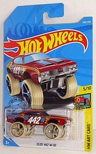 Hot Wheels 2019 HW Art Cars Series #240 Olds 442 W-30 Red 4x4 w/ OH5SPs