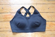 OYSHO Black Workout Sports Bra Bralette XXL Seamless Comfort Support Cross Bac