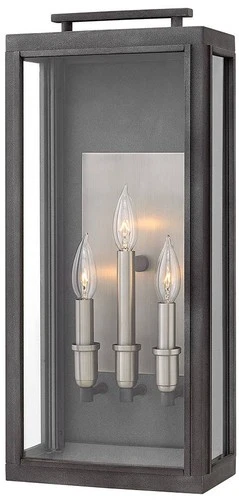 Hinkley Sutcliffe 22" High Aged Zinc Outdoor Wall Light - Picture 1 of 5
