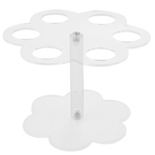 1pcs 6 Holes Acrylic Ice Cream Cone Stand Holder Transparent X4U73380