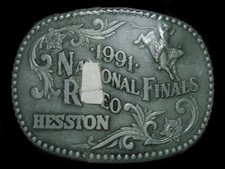 UD13107 NOS NFR 1993 NATIONAL FINALS RODEO HESSTON COLLECTOR BELT BUCKLE
