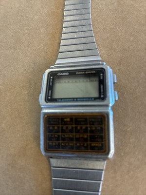 Vintage CASIO 563 DBC-600 Data Bank Men's Watch Used For Parts