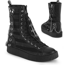 Zapatilla deportiva Demonia Pleaser 1 2" plataforma punta redonda con cordones pantorrilla alta enredadera