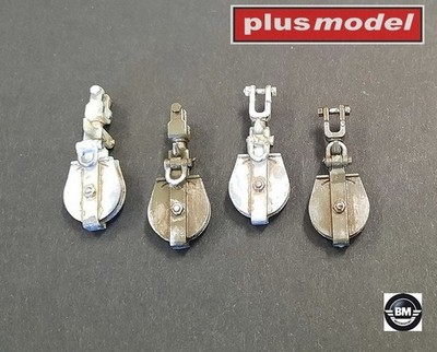 Plus Model 3D Print 4 US engineered pulleys / 4 Flaschenzüge 1:35 Art DP3018