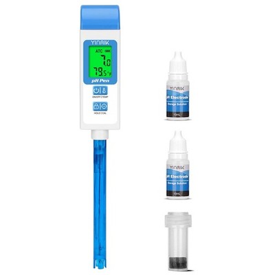 pH Meter for Water Digital pH Tester with 4.6in pH Probe Lab pH Gauge pH Read...