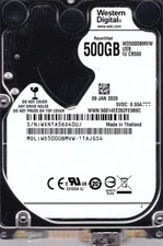 WD5000BMVW-11AJGS4 Re-Certified JAN 2020 500GB 2.5" USB 3.0 WESTERN DIGITAL