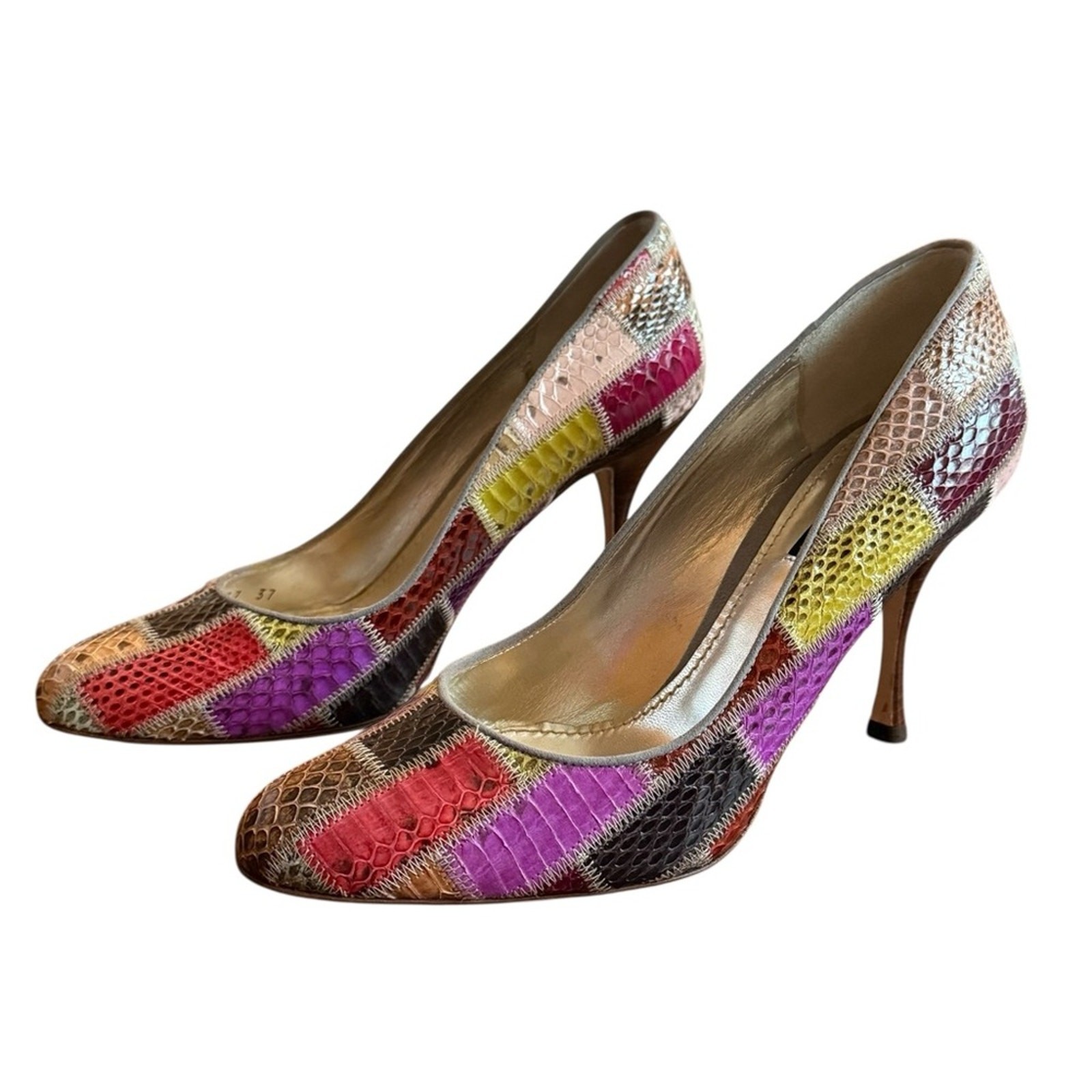 Dolce & Gabbana Python Snake Patchwork Pumps Stil… - image 1