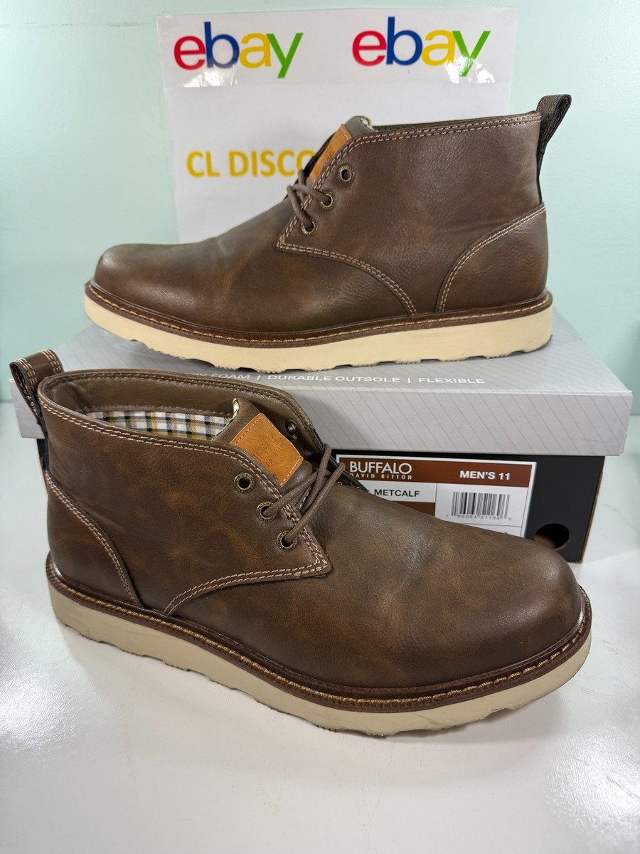 BUFFALO Men's Metcalf Lace Up Chukka Boots - Brown - FREESHIP | eBay
