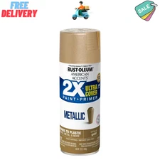 Gold, Rust-Oleum American Accents 2X Ultra Cover Metallic Spray Paint - 12 oz