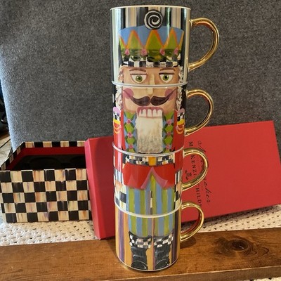Mackenzie-Child sNUTCRACKER MUG TOWER TEAPOT CROWN - LIMITED EDITION - STACKABLE