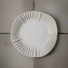VIETRI INCANTO Stripe Salad Plate STONE LINEN (as stated on label)