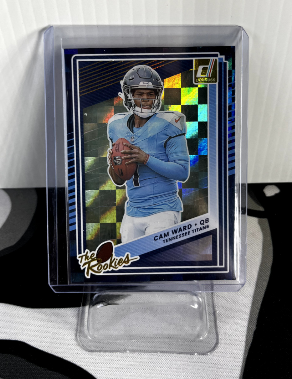 Cam Ward 2025 Panini Donruss The Rookies Color Match Card #1 RC Tennessee Titans