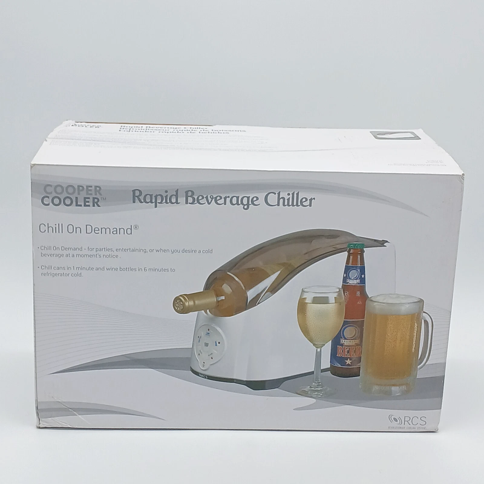 NEW Cooper Cooler Rapid Beverage Wine Chiller Chill On Demand TailGater HC-01
Opens in a new window
