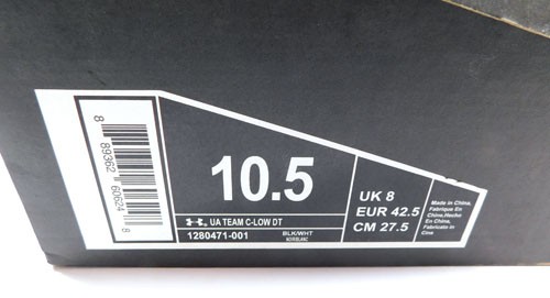 Maryland Terrapins Player Exclusive Under Armour Team C-Low DT Blk/Wht Size 10.5 thumbnail 8