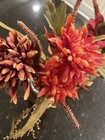 Set Of 2 Decorative Floral Arrangements  In Glass Vases Approximately 14” High — photo 5