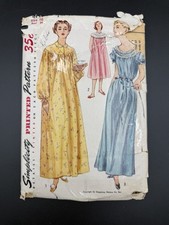 Simplicity 4140 Womens Nightgown 2 Lengths Sz 16 Bust 34 Vintage Sewing Pattern
